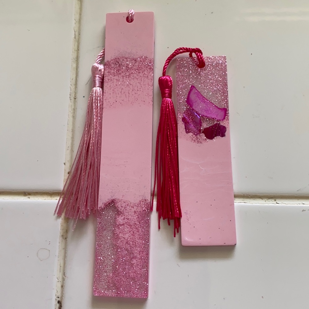 Homemade resin bookmarks